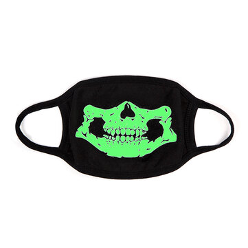 Unsiex Luminous Green Skeleton Mouth Mask