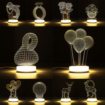 3D Illusion LED Night Light Xmas Gift