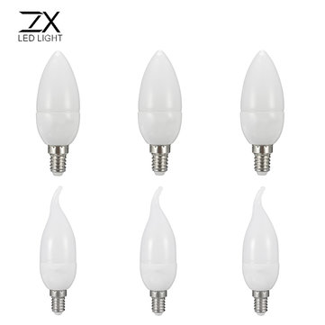 ZX E14 LED Milky Candle Light Lamp Bulb AC220-240V