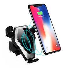 Bakeey Qi Wireless Car Suckers Cup Air Vent Mount Desktop Holder Fast Charger for iPhone X S8 Note 8