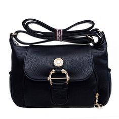 Women PU Leather Elegant Handbag Leisure Shoulder Crossbody Bag 