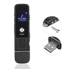 Rechargeable LCD Digital Audio Voice Recorder U Disk TF Dictaphone MP3 Player