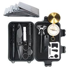 IPRee® 10 in 1 Upgraded Outdoor EDC Survival Kit Case SOS First-aid Emergency Multi-tool