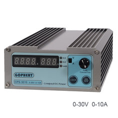 GOPHERT CPS-3010 0-30V 0-10A Compact Digital Adjustable DC Power Supply 110V/220V
