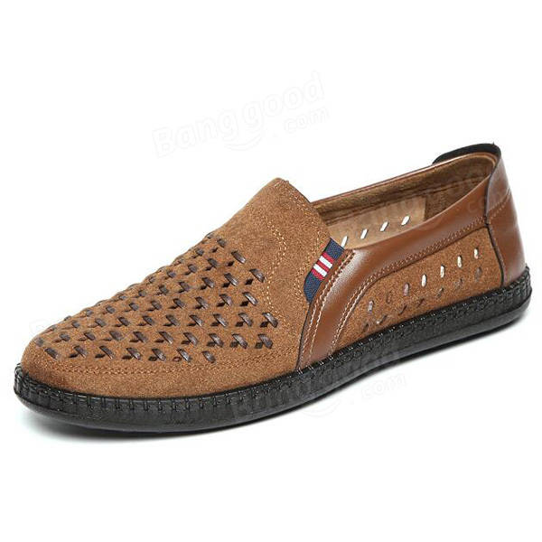 Men Breathable Woven Style Causual Flats