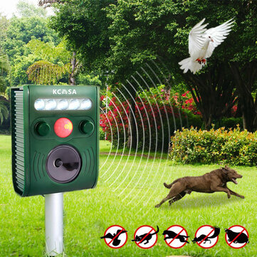 KCASA KC-JK369 Garden Ultrasonic PIR Sensor Solar Animal Repeller