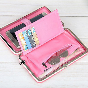 Women Retro Hollow Out Long Wallets Hasp Card Holder Coin Bags 5.5 ...