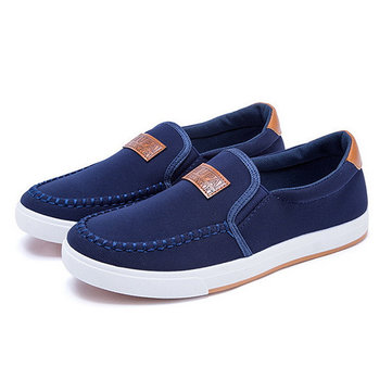 New Men Canvas Shoes Breathable Slip-on Fashion Recreational Sneaker ...