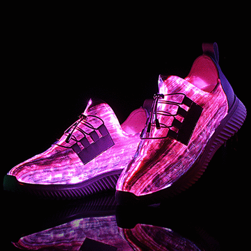 Résultat de recherche d'images pour "Women's Light Shoes Large Size Adjustable USB Charging Colorful LED Running Shoes"