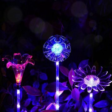 ARILUX® Solar Color Changing LED Flower Stake Light Luminous Pole