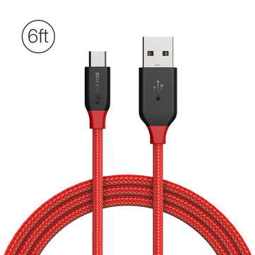 BlitzWolf 2.4A Micro USB Braided Data Cable 6ft/1.8m