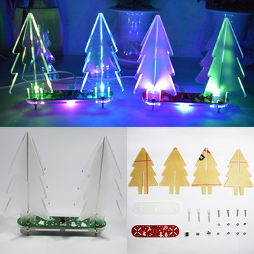Geekcreit DIY LED Acrylic 3D Christmas Tree Electronic Kit