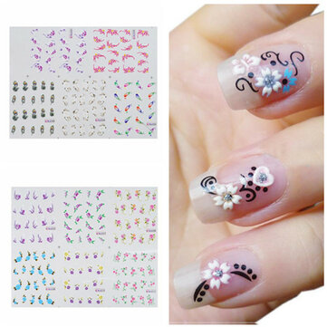 BLE Flower Nail Art Water Transfer Decal Sticker - US$2.37