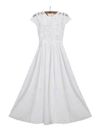 Vintage Classic Lace Elegant One-piece Chiffon Long Dress - US$19.07 ...
