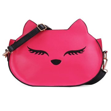 Fashion PU Leather Fox Head Shoulder Bag Crossbody Bag - US$14.99